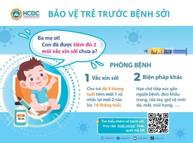 Bảo vệ trẻ trước bệnh sởi